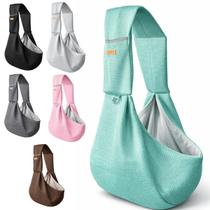 Bolsa Sling De Ombro Cachorro Gato Pet Mala Transporte Cores Cor:Preto
