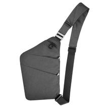 Bolsa Sling VADOO Bolsa de ombro tiracolo antifurto para homens e mulheres (cinza escuro)