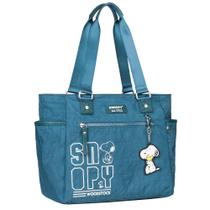 Bolsa SNOOPY Totebag Grande em Nylon Azul SP2383AZ - SEMAX