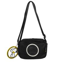Bolsa Snoopy Transversal Pequena Coleção Be Happy SP3213 Cor:Preto