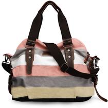 Bolsa SNUG STAR Canvas listrada multicolorida para mulheres