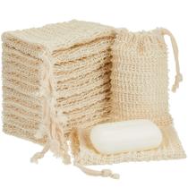 Bolsa Soap Saver Bolsa esfoliante Cunhill Sisal com cordão