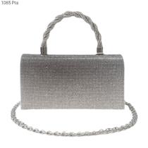 Bolsa Social Clutch Brilho Festa / Noite / Casamento / Balada com Alça de Mão Trançada 1085 Bolsa Social Clutch Brilho Festa / Noite / Casamento / Balada com Alça de Mão Trançada 1085
