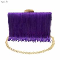 Bolsa Social Clutch com Franjas Festa / Noite / Casamento / Balada 1297 Bolsa Social Clutch com Franjas Festa / Noite / Casamento / Balada 1297