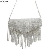 Bolsa Social Clutch Festa / Noite / Casamento / Balada Franjas Strass 4010
