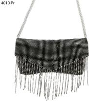 Bolsa Social Clutch Festa / Noite / Casamento / Balada Franjas Strass 4010