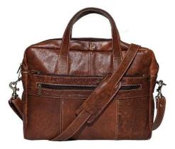 Bolsa Social Executiva Pasta Masculina Mala Em Couro Porta Notebook