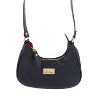 Bolsa Social Feminina Pequena Em Couro Meia Lua Elegante Dsouz