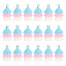 Bolsa Tassel Charm MECCANIXITY Mini, três camadas, 1,6 polegadas, 25 unidades