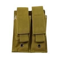 Bolsa Tática Dupla Para Carregadores De Pistola 9mm Com Sistema Molle, Suporte Para Lanterna E