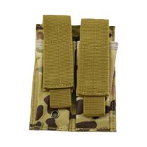 Bolsa Tática Dupla Para Carregadores De Pistola 9mm Com Sistema Molle, Suporte Para Lanterna E Bolsa Tática Dupla Para Carregadores De Pistola 9mm Com Sistema Molle, Suporte Para Lanterna E