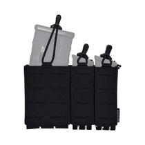 Bolsa Tática Tripla Para Carregadores 9mm E 5.56mm, Molle, De Saque Rápido, Corte a Laser,