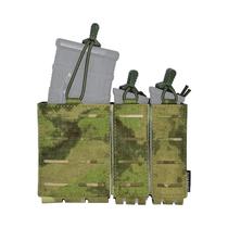 Bolsa Tática Tripla Para Carregadores 9mm E 5.56mm, Molle, De Saque Rápido, Corte a Laser,