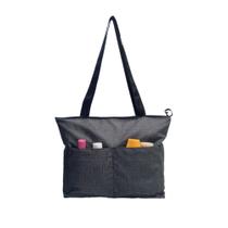 Bolsa Tecido Impermeável RMarqCollection Alça Ombro cor linho Preto moda Praia Clube