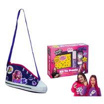 Bolsa Tênis Katlen + Kit Tô Pronta Dos Rosa Maquiagem Infantil - Brink Model