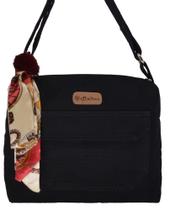 Bolsa Tereza com Lenço-pompom Preta - Fábio Maltez Bolsa Tereza com Lenço-pompom Preta - Fábio Maltez