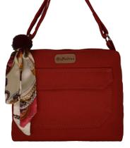Bolsa Tereza com Lenço-pompom Vermelha - Fábio Maltez Bolsa Tereza com Lenço-pompom Vermelha - Fábio Maltez
