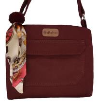 Bolsa Tereza com Lenço-pompom Vinho - Fábio Maltez Bolsa Tereza com Lenço-pompom Vinho - Fábio Maltez
