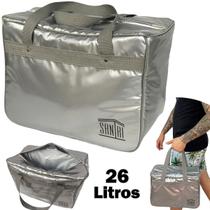 Bolsa Térmica 26 Litros Grande Cooler Bebidas Cerveja Refrigerante 45 Latas Viagem Praia Camping