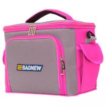 Bolsa Térmica 3 Potes - Cinza Com Rosa Fit Bolsa Térmica 3 Potes - Cinza Com Rosa Fit