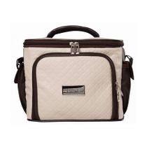 Bolsa Térmica 3 Potes - Marfim com Marrom Fit Model - Padrão: Único Bolsa Térmica 3 Potes - Marfim com Marrom Fit Model - Padrão: Único