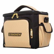 Bolsa Térmica 3 Potes - Preta Com Dourado Fit Fashion Bolsa Térmica 3 Potes - Preta Com Dourado Fit Fashion