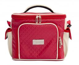 Bolsa Térmica 3 Potes - Vermelha com Marfim Fit Model Bolsa Térmica 3 Potes - Vermelha com Marfim Fit Model