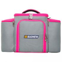 Bolsa Térmica 4 Potes - Cinza com Rosa - Padrão: Único Bolsa Térmica 4 Potes - Cinza com Rosa - Padrão: Único