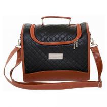 Bolsa Térmica 4 Potes - Preta com Marrom Classic - Padrão: Único Bolsa Térmica 4 Potes - Preta com Marrom Classic - Padrão: Único