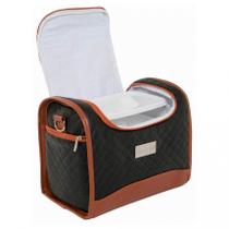 Bolsa Térmica 4 Potes - Preta com Marrom Classic - Padrão: Único Bolsa Térmica 4 Potes - Preta com Marrom Classic - Padrão: Único