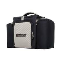 Bolsa Térmica 4 Potes - Preta Com Prata Fashion Bolsa Térmica 4 Potes - Preta Com Prata Fashion