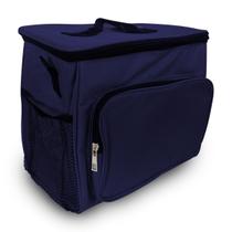 Bolsa Térmica Azul 26 cm Bag Freezer Lanche Praia Bebidas