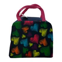 Bolsa Térmica Azul Escuro e Colorido - 22x12x18cm - 1 unidade - Rizzo