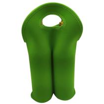 Bolsa Térmica C/ Alça Neoprene Green P/ 2 Garrafas De Vinho