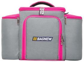 Bolsa Térmica Cinza BagNew com 4 Potes BPA FREE Antibacterianos