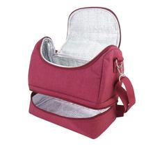 Bolsa Termica Com 2 Compartimentos Joy - Vinho - Jackie Design Bolsa Termica Com 2 Compartimentos Joy - Vinho - Jackie Design