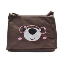 Bolsa Térmica Com Alça 17,5 X 23Cm Marrom Estampada Urso