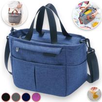 Bolsa Térmica Com Alça Feminina Trabalho Academia Lancheira Vários Bolsos Portátil Trabalho Fitness Bolsa Térmica Com Alça Feminina Trabalho Academia Lancheira Vários Bolsos Portátil Trabalho Fitness