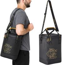 Bolsa térmica Cooler Oficial Flamengo Impermeável divisórias
