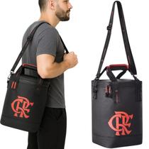 Bolsa térmica Cooler Oficial Flamengo Impermeável divisórias