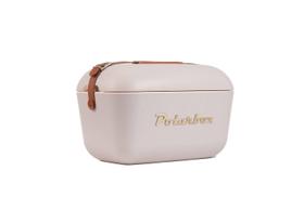 Bolsa Térmica Cooler Retrô Com Alça Em Couro 12 Litros - Pol