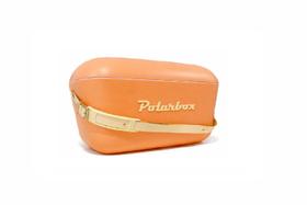 Bolsa Térmica Cooler Retrô Com Alça Em Couro 20 Litros - Laranja Alça Amarela