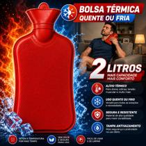 Bolsa Térmica de Água Quente e Fria 2 Litros Borracha Resistente com Tampa Antivazamento Bolsa Térmica de Água Quente e Fria 2 Litros Borracha Resistente com Tampa Antivazamento