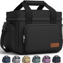 Bolsa térmica de almoço isolada HOTOR 8L preta à prova de vazamentos