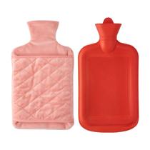 Bolsa Térmica de Borracha com Capa Aveludada, 1,6 Litros, 18,4cm x 2cm x 34,5cm, Para Compressas Quentes ou Frias, Lesõe Bolsa Térmica de Borracha com Capa Aveludada, 1,6 Litros, 18,4cm x 2cm x 34,5cm, Para Compressas Quentes ou Frias, Lesõe