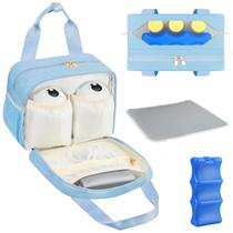 Bolsa térmica de leite materno, bomba vestível PIIOSER com bolsa de gelo azul Bolsa térmica de leite materno, bomba vestível PIIOSER com bolsa de gelo azul