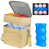 Bolsa térmica de leite materno Jaffzora, garrafas isoladas de 6 x 9 onças