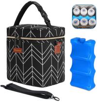 Bolsa térmica de leite materno Mancro isolada com bolsa de gelo 250mL x6