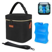 Bolsa térmica de leite materno Mancro Travel com 4 garrafas de gelo