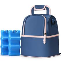 Bolsa térmica de leite materno NCVI com 2 bolsas de gelo para 6 garrafas
